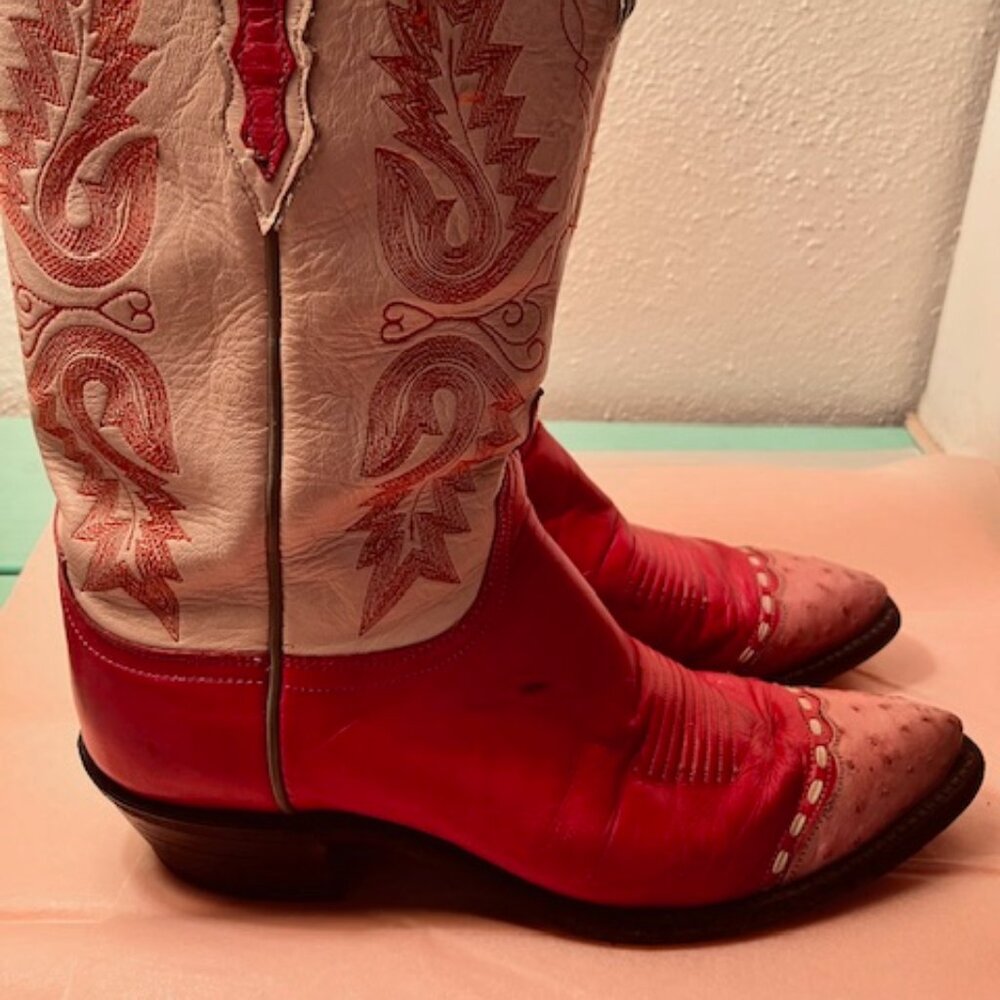Luccese 1883 pink cowboy boots